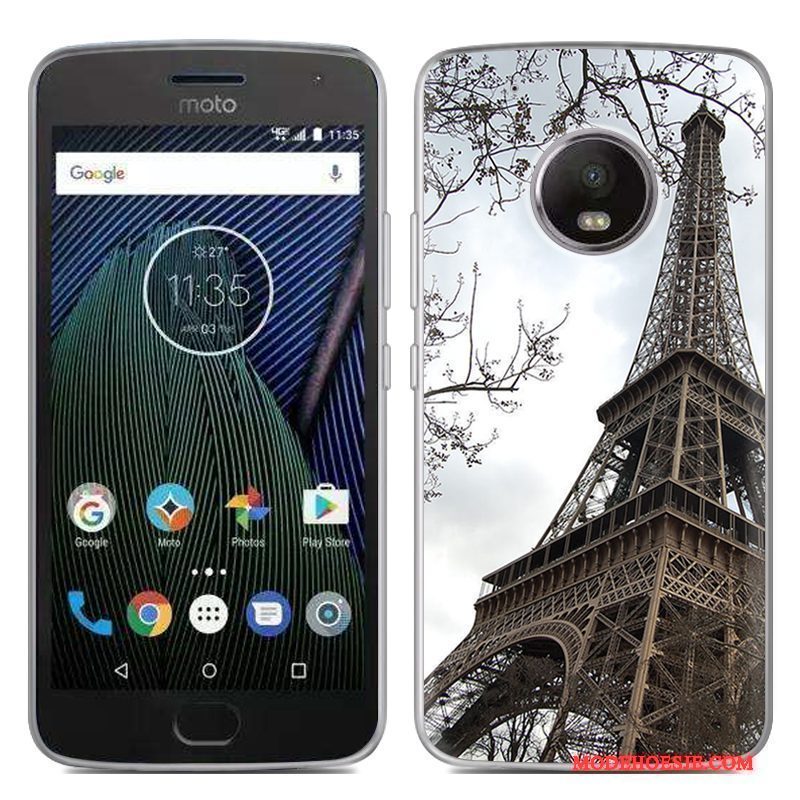 Hoesje Moto G5 Plus Siliconen Specialetelefoon, Hoes Moto G5 Plus Zacht Rood