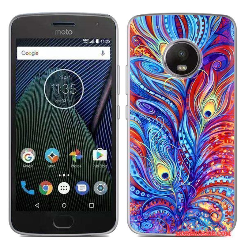 Hoesje Moto G5 Plus Siliconen Specialetelefoon, Hoes Moto G5 Plus Zacht Rood