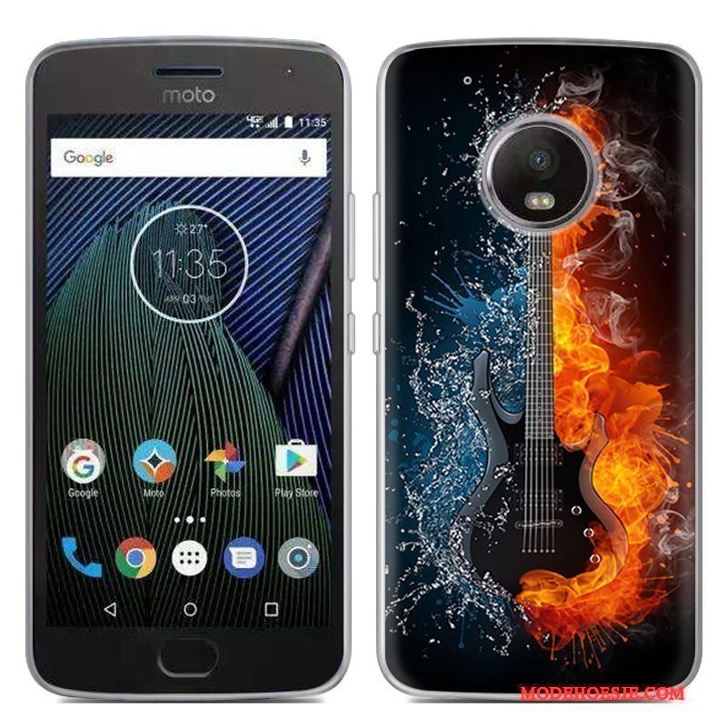 Hoesje Moto G5 Zacht Nieuw Zwart, Hoes Moto G5 Geschilderd Telefoon Hete Verkoop