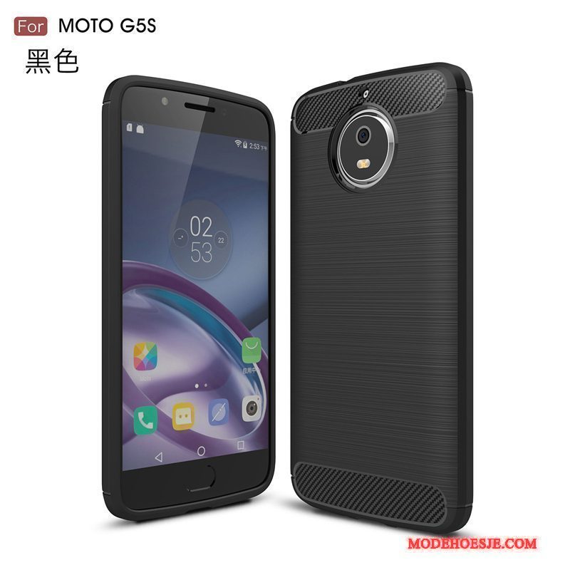 Hoesje Moto G5s Bescherming Anti-fall Rood, Hoes Moto G5s Zijdetelefoon