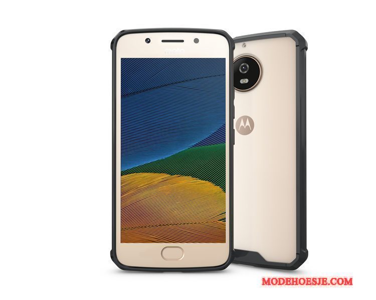 Hoesje Moto G5s Plus Zakken Krassen Doorzichtig, Hoes Moto G5s Plus Zacht Telefoon Anti-fall