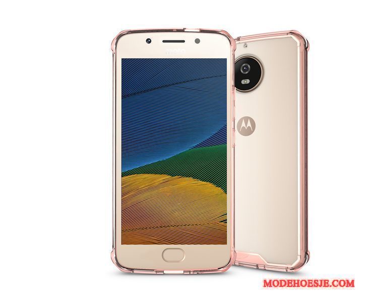 Hoesje Moto G5s Plus Zakken Krassen Doorzichtig, Hoes Moto G5s Plus Zacht Telefoon Anti-fall