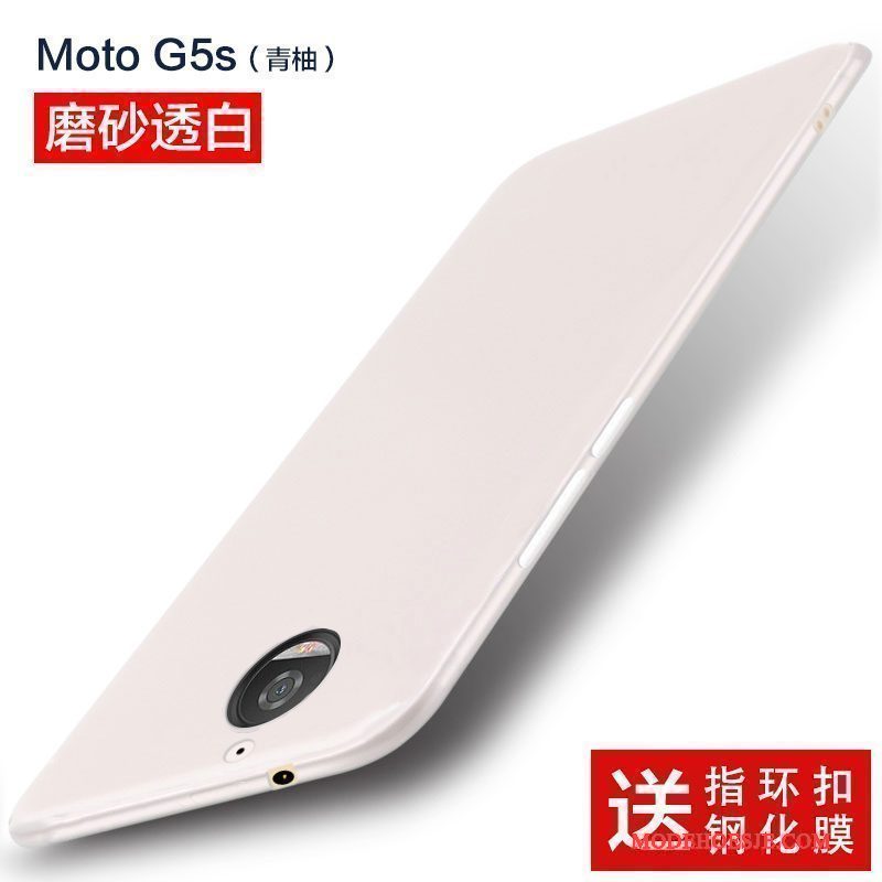 Hoesje Moto G5s Siliconen Schrobbentelefoon, Hoes Moto G5s Bescherming Zwart Dun