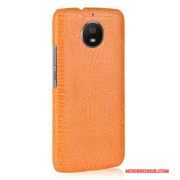 Hoesje Moto G5s Vintage Telefoon Rood, Hoes Moto G5s Bescherming Hard Krokodil