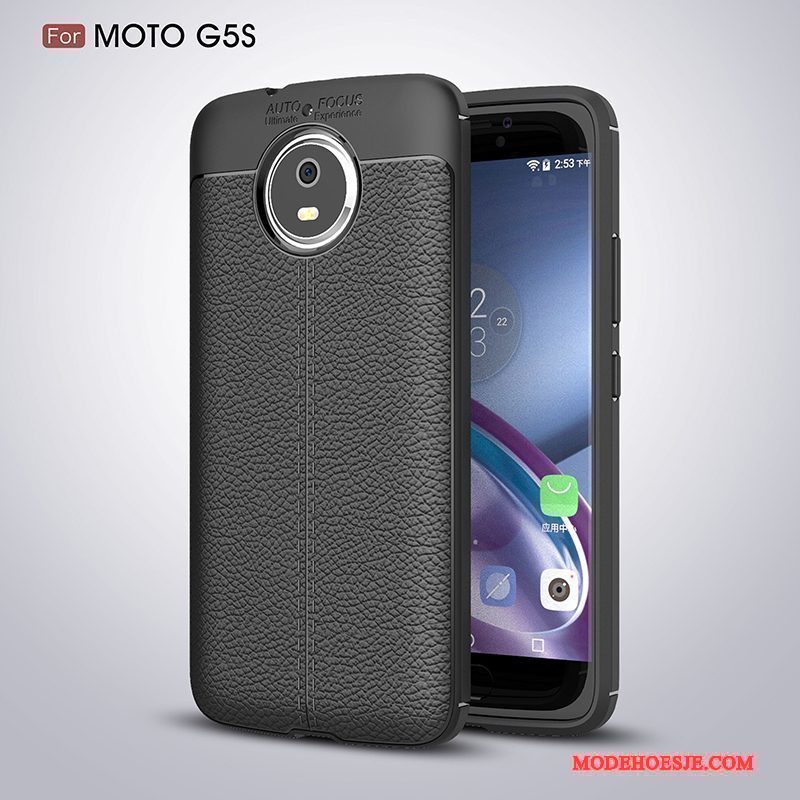 Hoesje Moto G5s Zacht Telefoon Groen, Hoes Moto G5s Siliconen Anti-fall