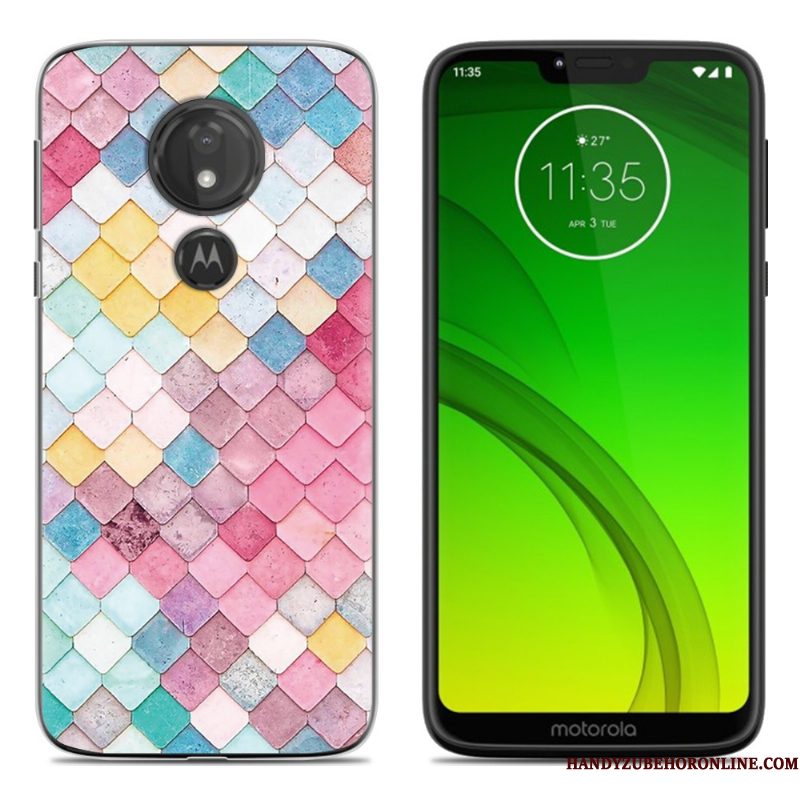 Hoesje Moto G7 Play Scheppend Zwart Persoonlijk, Hoes Moto G7 Play Zacht Telefoon