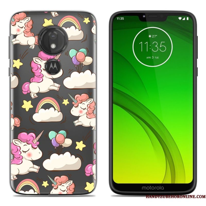 Hoesje Moto G7 Play Scheppend Zwart Persoonlijk, Hoes Moto G7 Play Zacht Telefoon