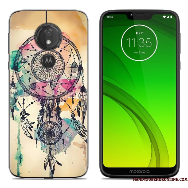 Hoesje Moto G7 Play Scheppend Zwart Persoonlijk, Hoes Moto G7 Play Zacht Telefoon