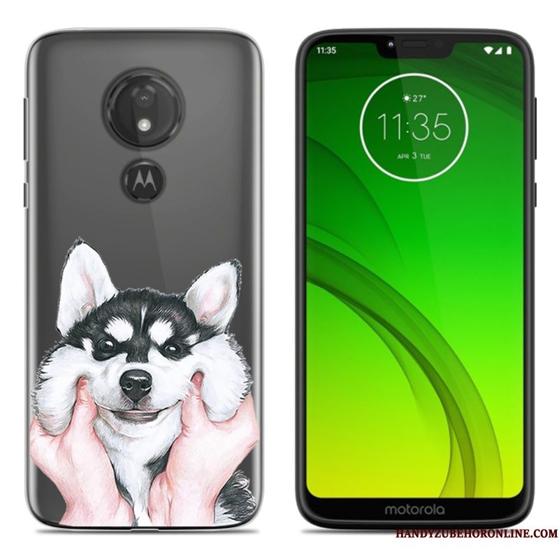 Hoesje Moto G7 Play Scheppend Zwart Persoonlijk, Hoes Moto G7 Play Zacht Telefoon