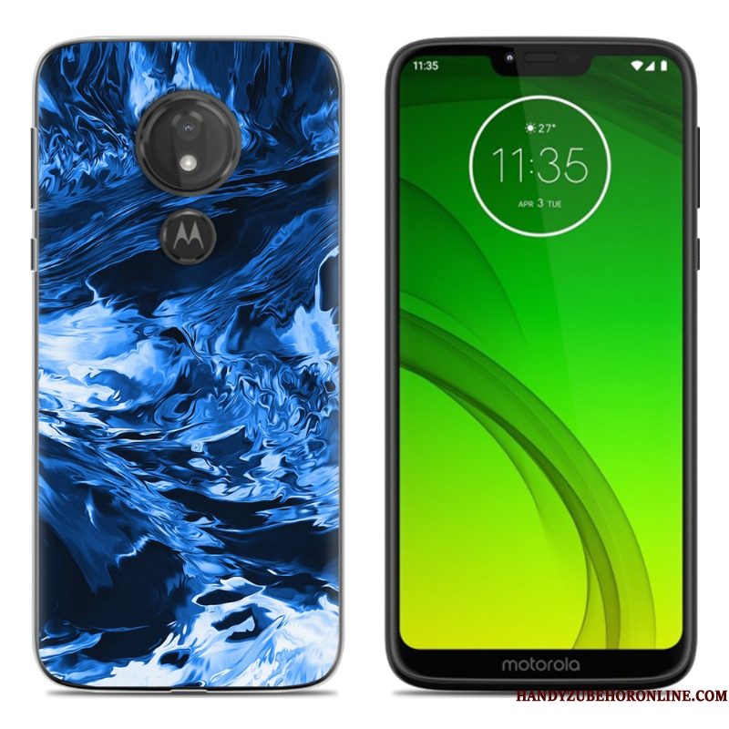 Hoesje Moto G7 Play Scheppend Zwart Persoonlijk, Hoes Moto G7 Play Zacht Telefoon