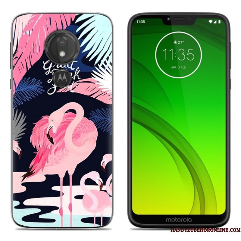 Hoesje Moto G7 Play Scheppend Zwart Persoonlijk, Hoes Moto G7 Play Zacht Telefoon