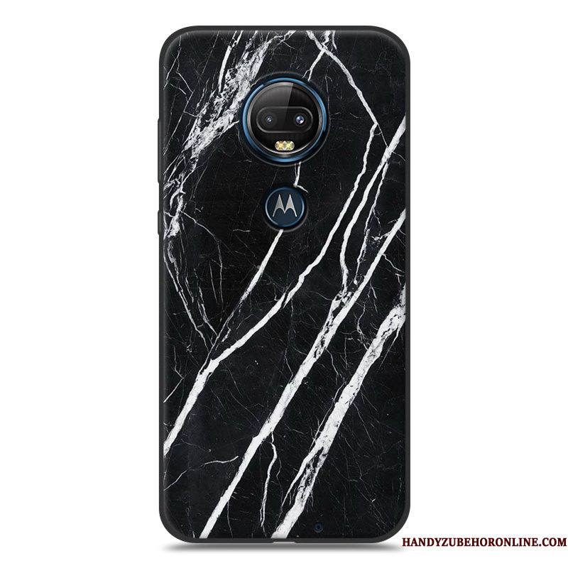 Hoesje Moto G7 Plus Scheppend Grijstelefoon, Hoes Moto G7 Plus Houtnerf Eenvoudige