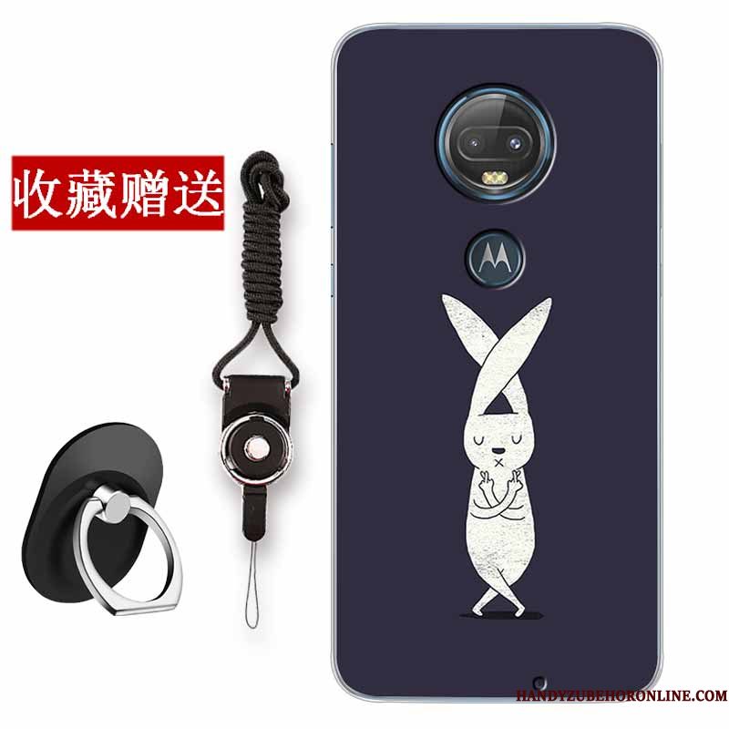 Hoesje Moto G7 Plus Scheppend Wittelefoon, Hoes Moto G7 Plus Zacht Anti-fall Chinese Stijl