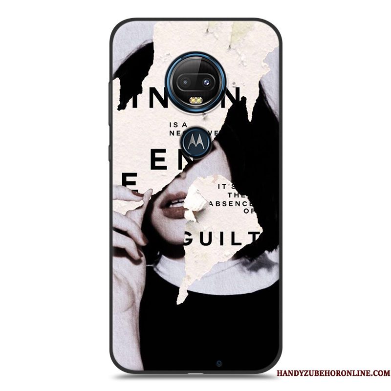 Hoesje Moto G7 Plus Zacht Hart Mooie, Hoes Moto G7 Plus Spotprent Hanger Wind