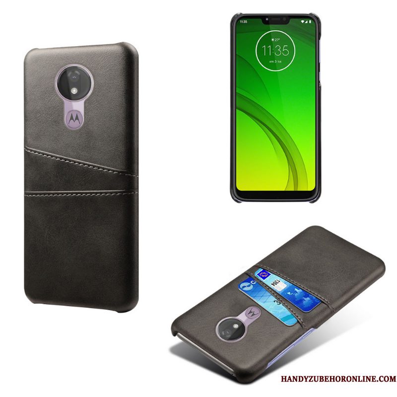 Hoesje Moto G7 Power Leer Groen Kwaliteit, Hoes Moto G7 Power Vintage Bedrijftelefoon