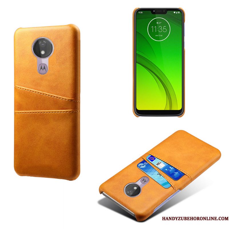 Hoesje Moto G7 Power Leer Groen Kwaliteit, Hoes Moto G7 Power Vintage Bedrijftelefoon