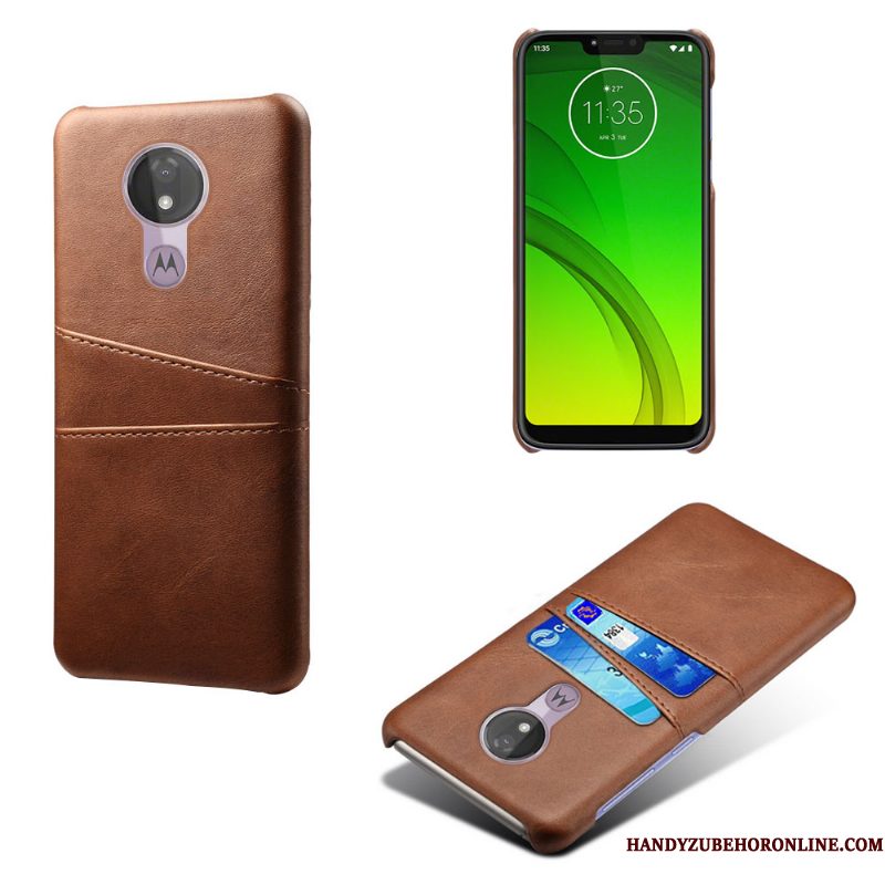 Hoesje Moto G7 Power Leer Groen Kwaliteit, Hoes Moto G7 Power Vintage Bedrijftelefoon