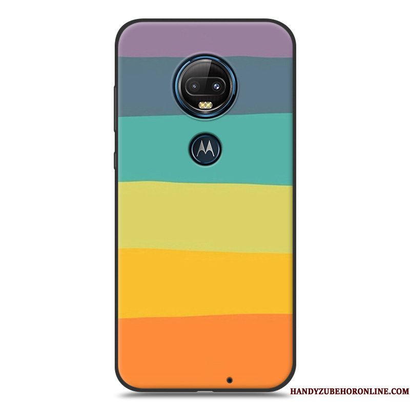 Hoesje Moto G7 Zacht Rood Wind, Hoes Moto G7 Bescherming Telefoon Mooie