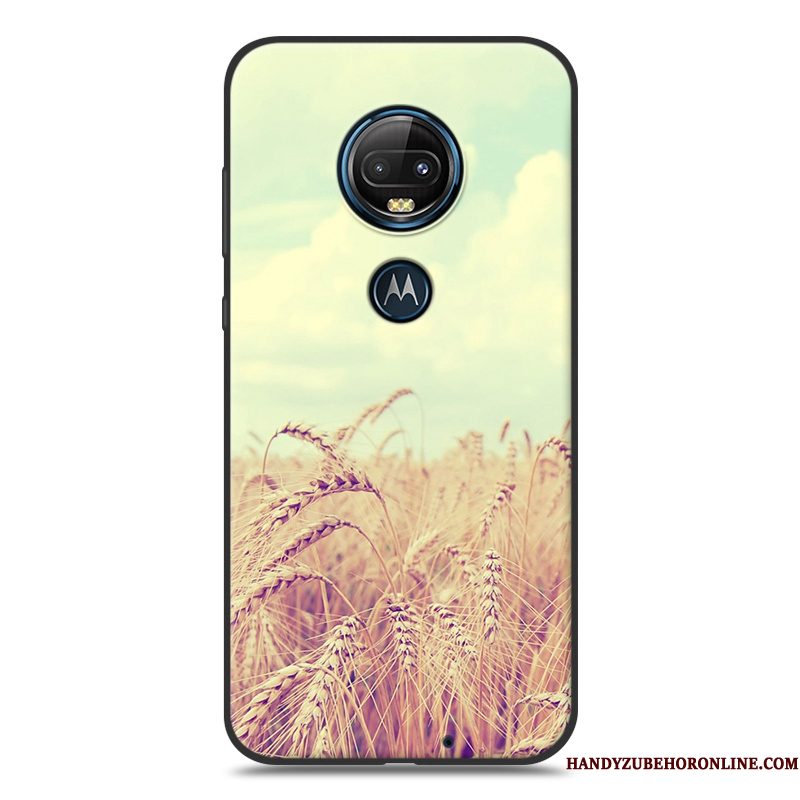 Hoesje Moto G7 Zacht Rood Wind, Hoes Moto G7 Bescherming Telefoon Mooie