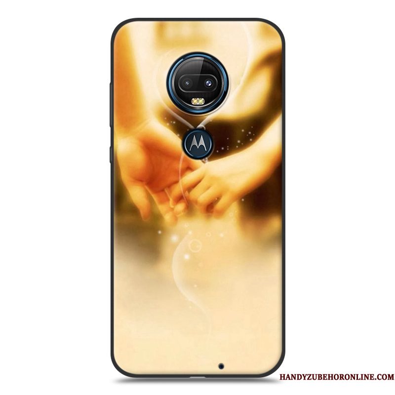 Hoesje Moto G7 Zacht Rood Wind, Hoes Moto G7 Bescherming Telefoon Mooie