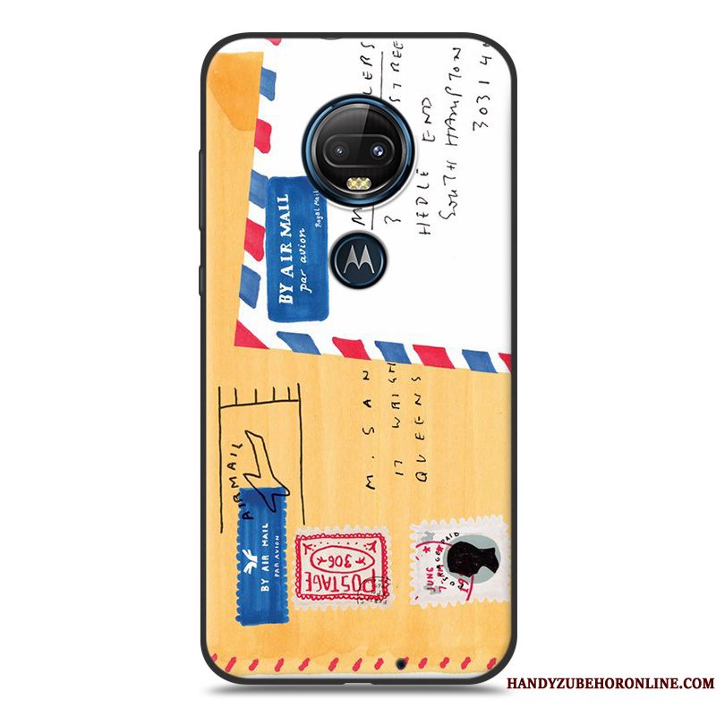 Hoesje Moto G7 Zacht Rood Wind, Hoes Moto G7 Bescherming Telefoon Mooie