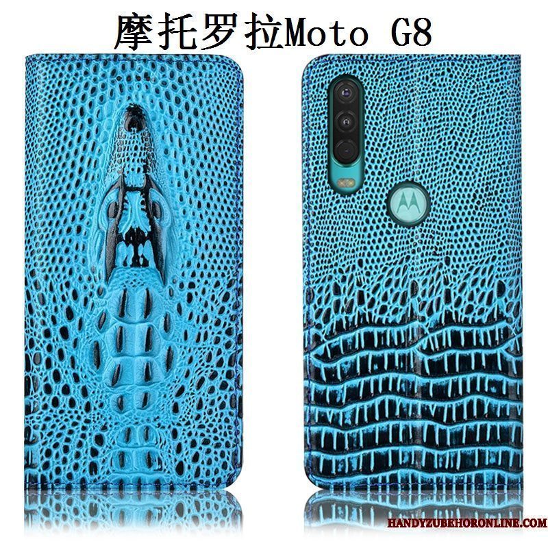 Hoesje Moto G8 Bescherming Anti-fall Geel, Hoes Moto G8 Zakken Telefoon