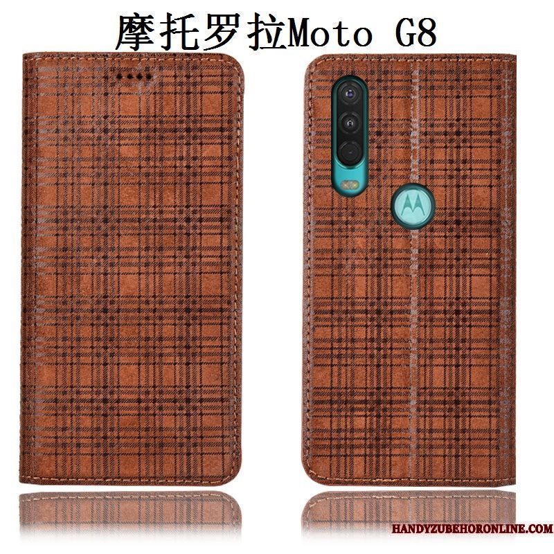 Hoesje Moto G8 Bescherming Fluweel Grijs, Hoes Moto G8 Zakken Telefoon