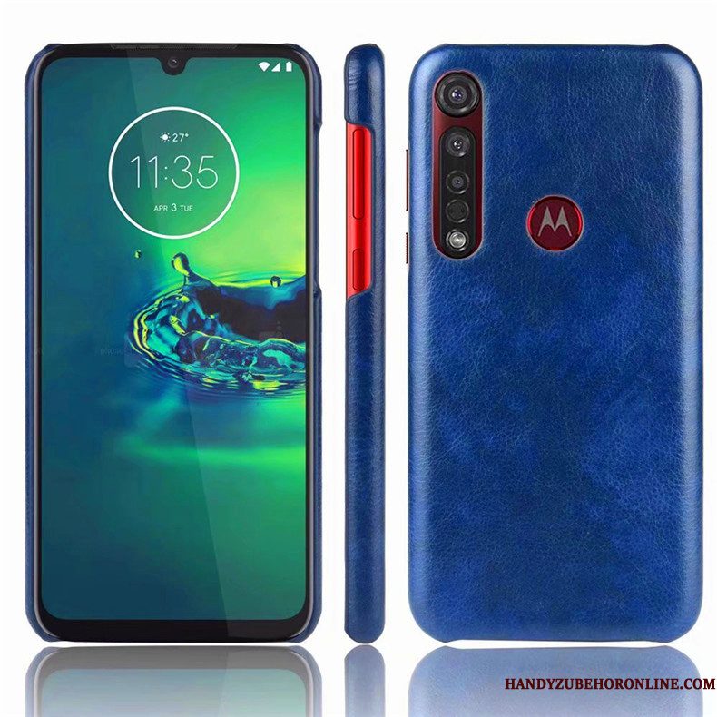 Hoesje Moto G8 Plus Bescherming Anti-fall Blauw, Hoes Moto G8 Plus Eenvoudigetelefoon