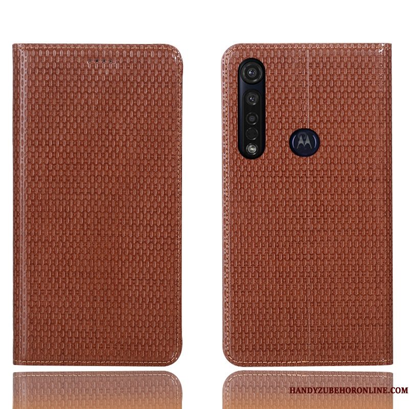 Hoesje Moto G8 Plus Bescherming Telefoon Anti-fall, Hoes Moto G8 Plus Leer