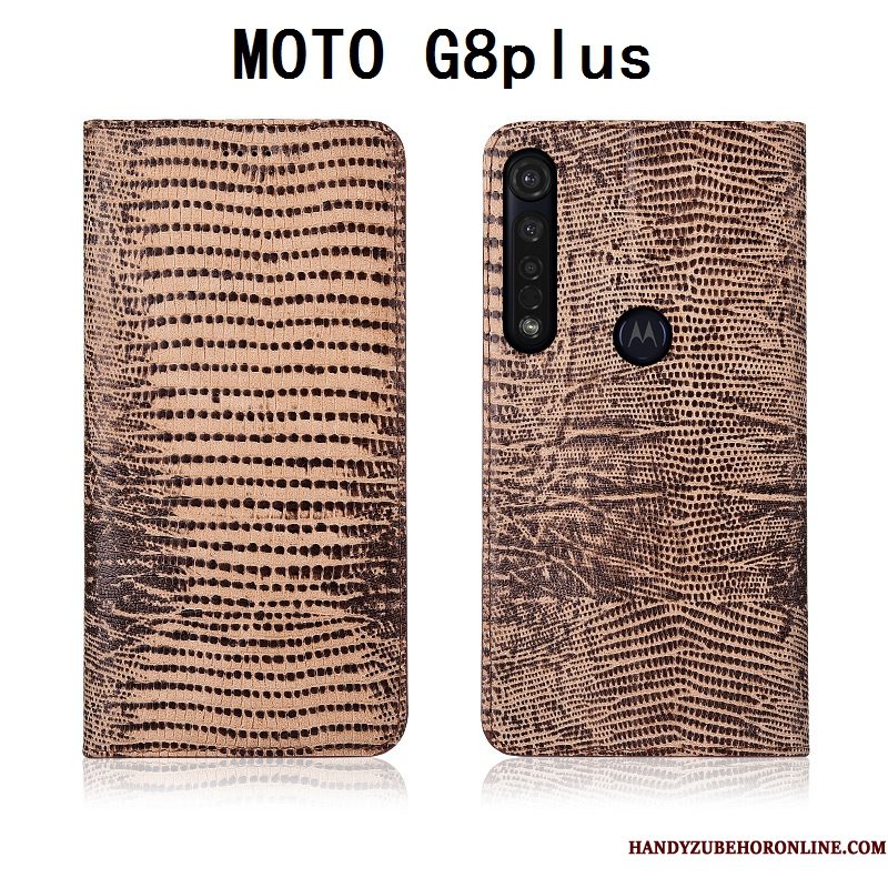 Hoesje Moto G8 Plus Folio Telefoon Anti-fall, Hoes Moto G8 Plus Zacht