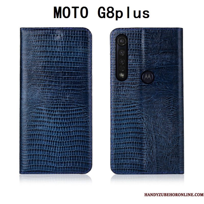 Hoesje Moto G8 Plus Folio Telefoon Anti-fall, Hoes Moto G8 Plus Zacht