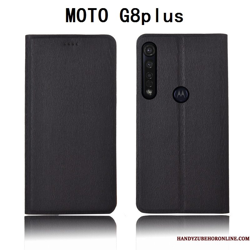Hoesje Moto G8 Plus Folio Telefoon Anti-fall, Hoes Moto G8 Plus Zakken Nieuw Boom