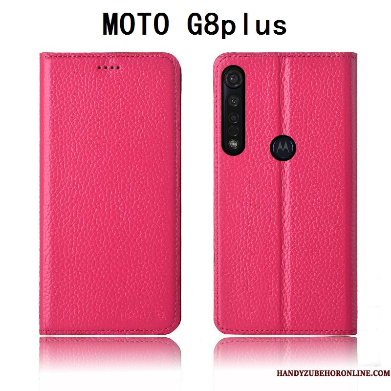 Hoesje Moto G8 Plus Siliconen Soort Aziatische Vruchttelefoon, Hoes Moto G8 Plus Folio Anti-fall Nieuw