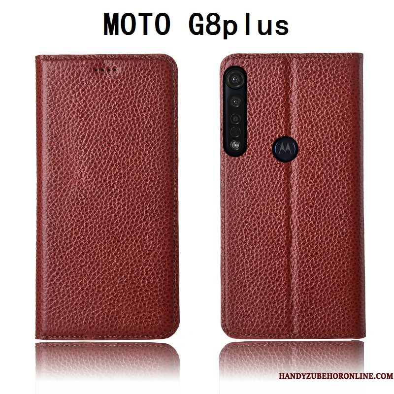 Hoesje Moto G8 Plus Siliconen Soort Aziatische Vruchttelefoon, Hoes Moto G8 Plus Folio Anti-fall Nieuw