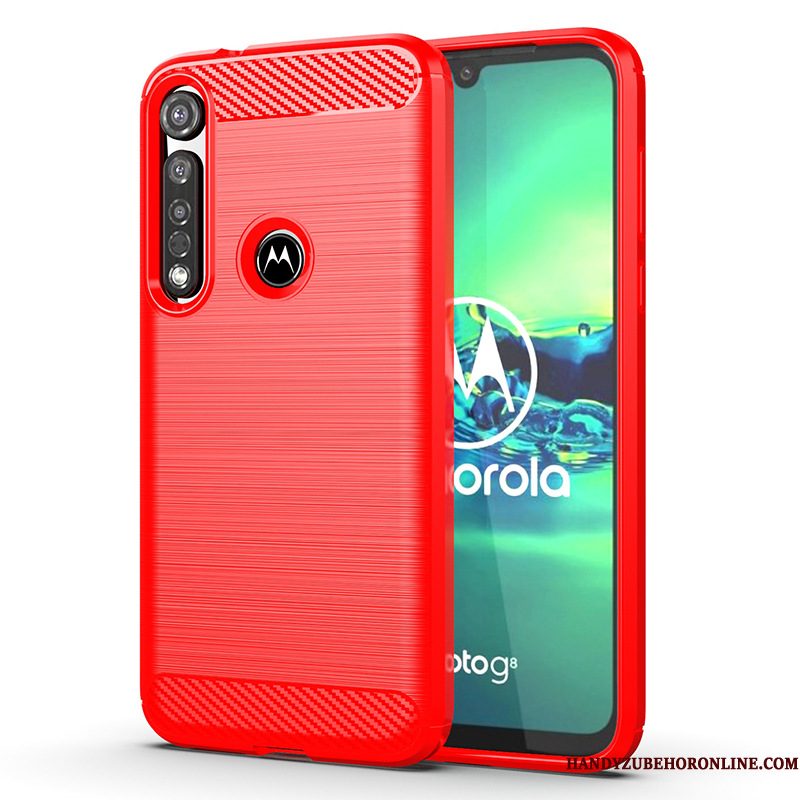 Hoesje Moto G8 Plus Zacht Grijstelefoon, Hoes Moto G8 Plus Bescherming Zijde Patroon