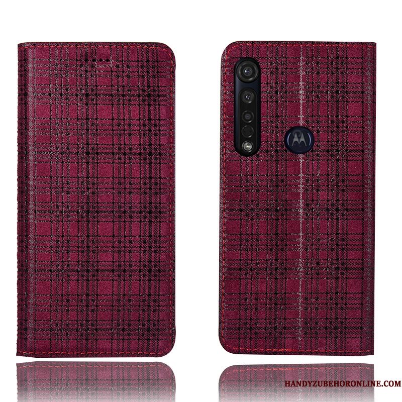 Hoesje Moto G8 Plus Zakken Anti-falltelefoon, Hoes Moto G8 Plus Bescherming Fluweel