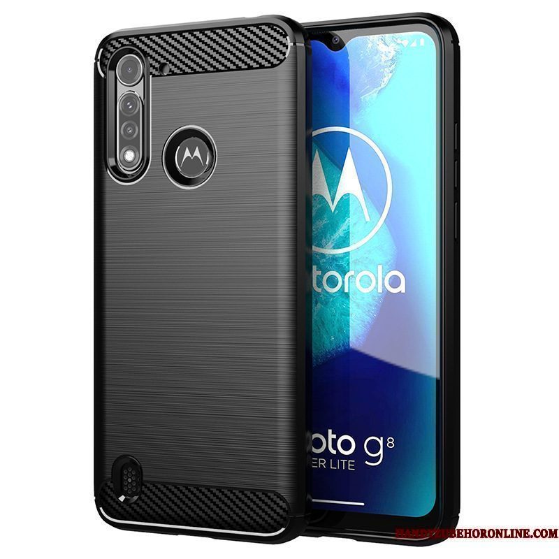 Hoesje Moto G8 Power Lite Zacht Zwart Dun, Hoes Moto G8 Power Lite Telefoon