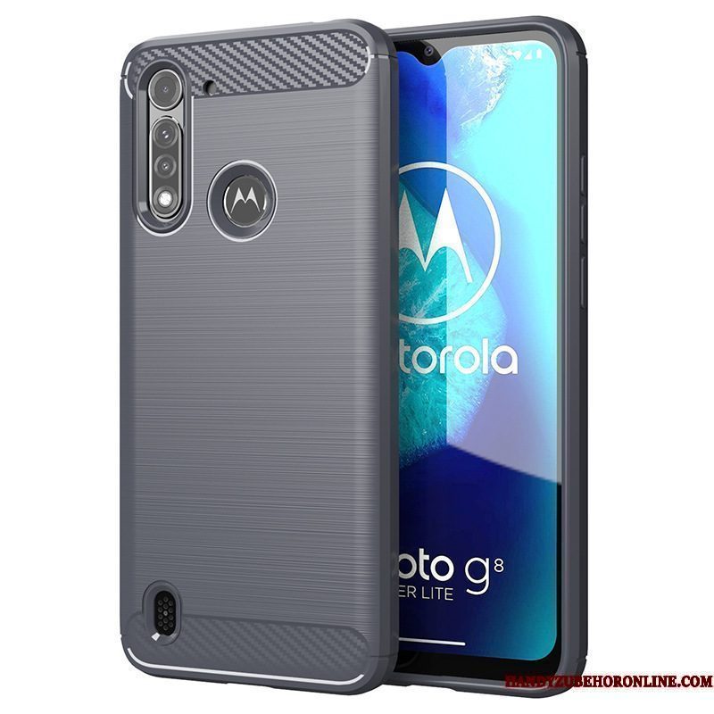 Hoesje Moto G8 Power Lite Zacht Zwart Dun, Hoes Moto G8 Power Lite Telefoon