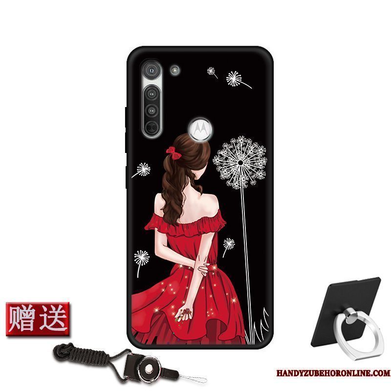 Hoesje Moto G8 Power Siliconen Mooie Rood, Hoes Moto G8 Power Bescherming Anti-fall Schrobben