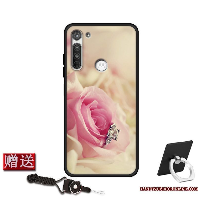 Hoesje Moto G8 Power Siliconen Mooie Rood, Hoes Moto G8 Power Bescherming Anti-fall Schrobben