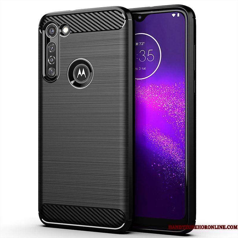 Hoesje Moto G8 Power Zacht Anti-falltelefoon, Hoes Moto G8 Power Bescherming Grijs Zijde