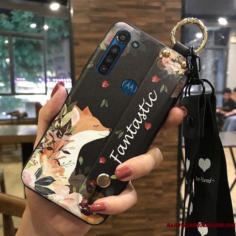 Hoesje Moto G8 Power Zacht Hanger Bloemen, Hoes Moto G8 Power Bescherming Telefoon Vers