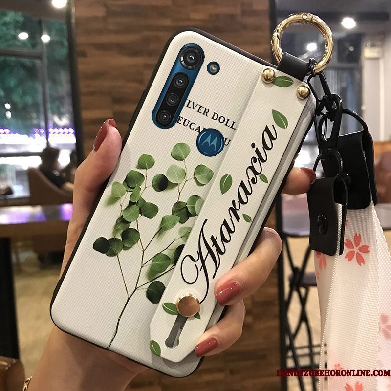Hoesje Moto G8 Power Zacht Hanger Bloemen, Hoes Moto G8 Power Bescherming Telefoon Vers