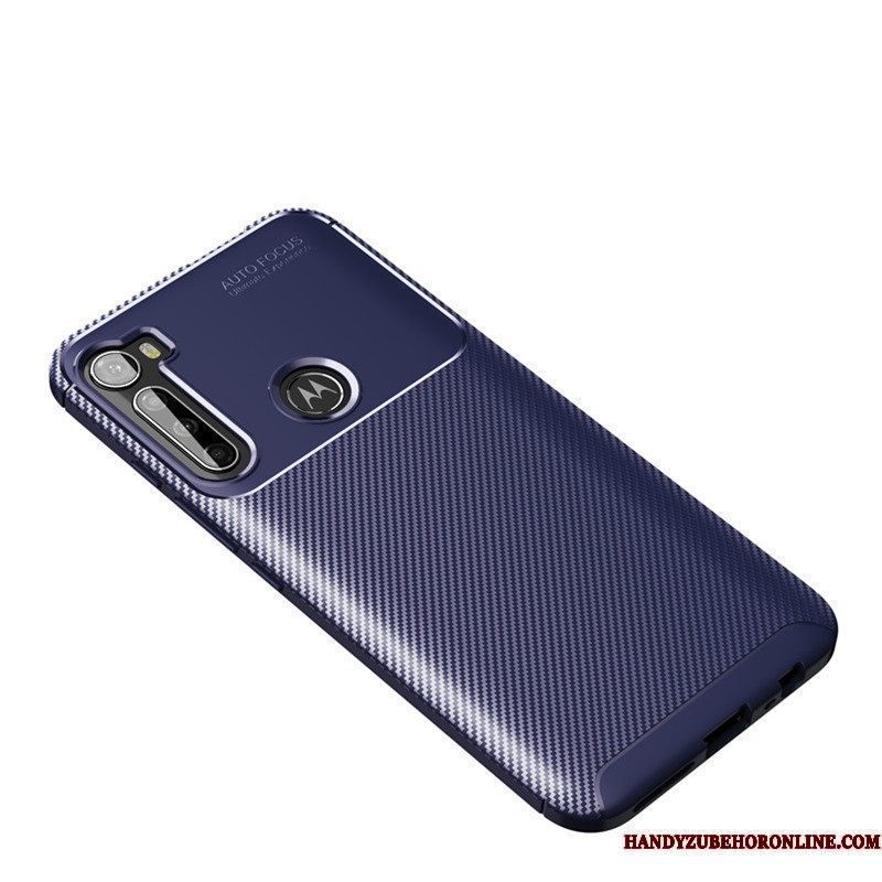 Hoesje Moto G8 Power Zacht Schrobben Anti-fall, Hoes Moto G8 Power Bescherming Zwarttelefoon