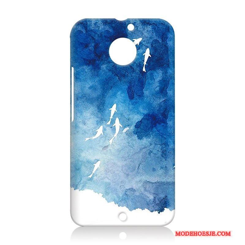 Hoesje Moto X Bescherming Telefoon Hard, Hoes Moto X Blauw Anti-fall