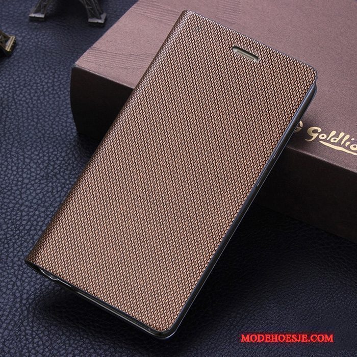 Hoesje Moto X Folio Anti-fall Grijs, Hoes Moto X Leer Telefoon