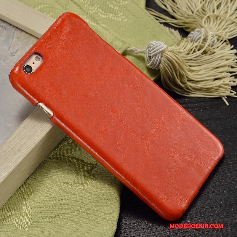 Hoesje Moto X Force Leer Telefoon Eenvoudige, Hoes Moto X Force Bescherming Anti-fall Oranje