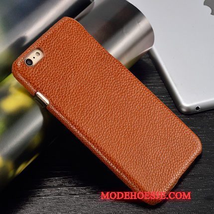 Hoesje Moto X Luxe Pas Hard, Hoes Moto X Leer Achterklep Oranje