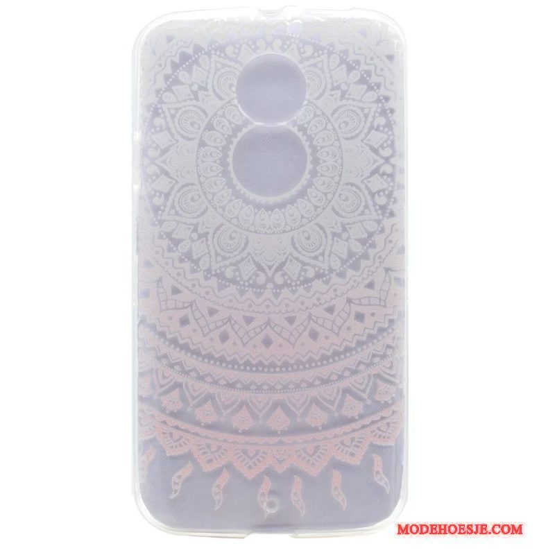 Hoesje Moto X Siliconen Rozetelefoon, Hoes Moto X Zacht Dun Doorzichtig