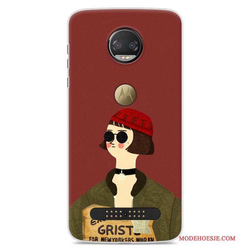 Hoesje Moto Z 2018 Geschilderd Anti-fall Trend, Hoes Moto Z 2018 Zacht Geel Lovers